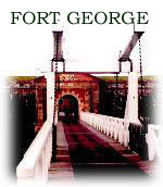 The drawbridge at the entrance to Fort George