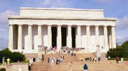 The Lincoln Memorial.
